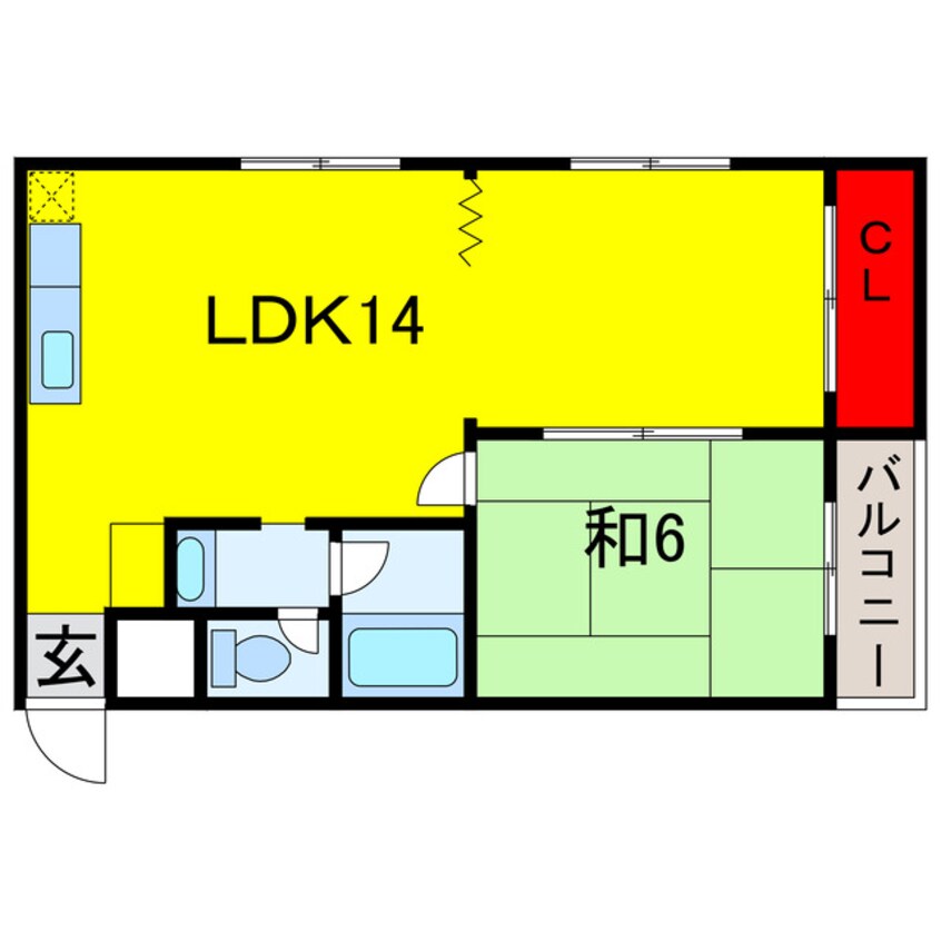 間取図 京成本線/京成臼井駅 徒歩8分 3階 築36年