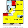 京成本線/京成臼井駅 徒歩9分 1階 築8年 2LDKの間取り