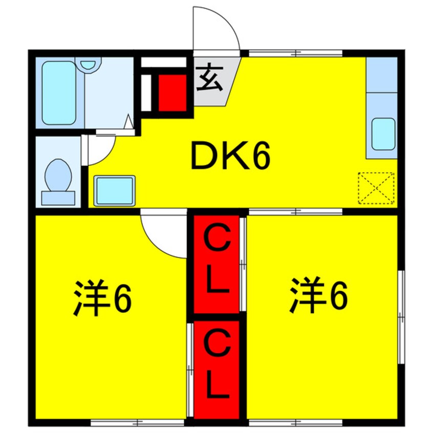 間取図 京成本線/京成臼井駅 徒歩10分 1階 築37年