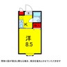 総武本線/都賀駅 徒歩4分 2階 築32年 1Kの間取り