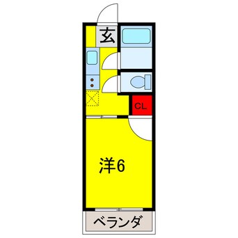 間取図 総武本線/都賀駅 徒歩3分 2階 築39年