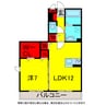 京成本線/京成佐倉駅 徒歩5分 2階 築12年 1LDKの間取り