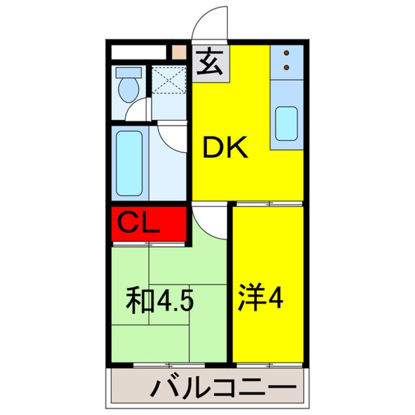 間取図 山万ユーカリが丘線/公園駅 徒歩3分 3階 築34年