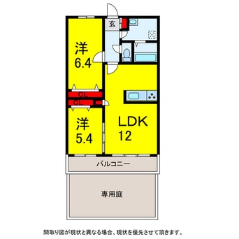 間取図 京成本線/志津駅 徒歩11分 1階 築16年