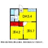 京成本線/京成臼井駅 徒歩22分 1階 築37年 2DKの間取り