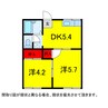 京成本線/京成臼井駅 徒歩22分 1階 築37年 2DKの間取り