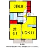 京成本線/京成佐倉駅 徒歩16分 1階 築13年 2LDKの間取り