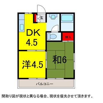 間取図 京成本線/京成佐倉駅 徒歩39分 1階 築31年