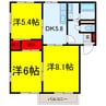 総武線/稲毛駅 バス:17分:停歩5分 2階 築32年 2LDKの間取り
