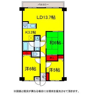 間取図 京成本線/志津駅 徒歩4分 2階 築22年