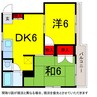 京成本線/京成臼井駅 徒歩9分 2階 築36年 2DKの間取り