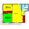 総武本線/四街道駅 徒歩18分 2-2階 築33年 2LDKの間取り