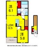 京成本線/京成臼井駅 徒歩30分 2階 1年未満 2LDKの間取り