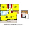 京成本線/京成臼井駅 徒歩14分 2階 築14年 2LDKの間取り