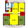 京成本線/志津駅 徒歩10分 2階 築50年 4DKの間取り