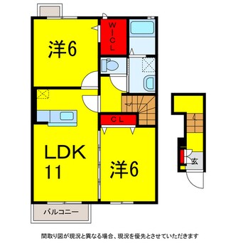 間取図 成田線/佐倉駅 徒歩17分 2階 築12年