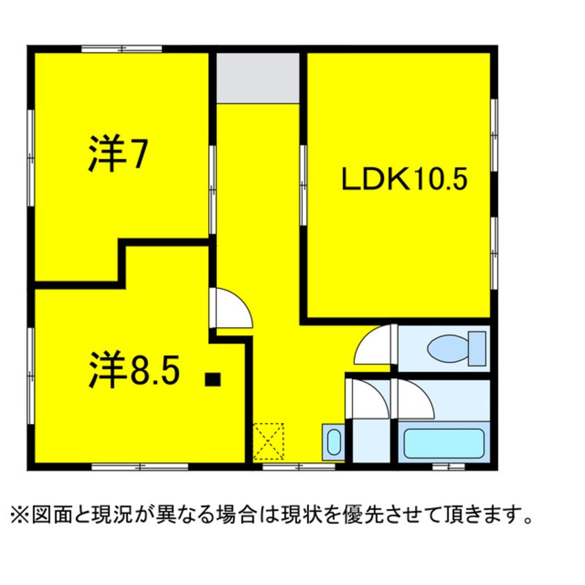 間取図 総武本線/物井駅 徒歩26分 2階 築43年