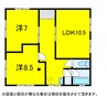 総武本線/物井駅 徒歩26分 2階 築43年 2LDKの間取り