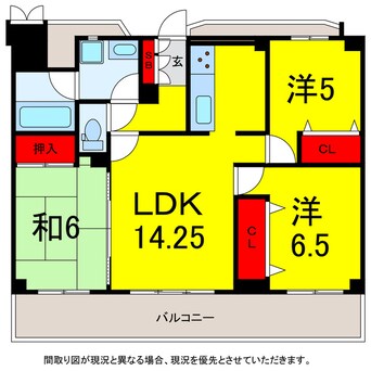 間取図 京成本線/京成臼井駅 徒歩1分 4階 築23年