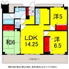 京成本線/京成臼井駅 徒歩1分 4階 築23年 3LDKの間取り