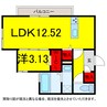 総武本線/物井駅 徒歩6分 3階 築浅 1LDKの間取り
