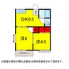 京成本線/京成臼井駅 徒歩5分 1階 築33年 2DKの間取り
