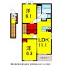 京成本線/京成臼井駅 徒歩36分 2階 1年未満 2LDKの間取り