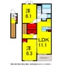 京成本線/京成臼井駅 徒歩36分 2階 1年未満 2LDKの間取り