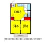 京成本線/京成臼井駅 徒歩10分 2-2階 築27年 2DKの間取り