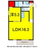 総武本線/都賀駅 徒歩10分 3階 1年未満 1LDKの間取り