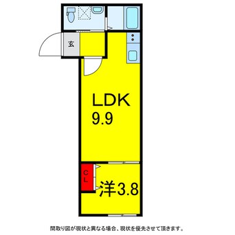 間取図 京成本線/京成佐倉駅 徒歩1分 3階 1年未満