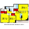 総武本線/都賀駅 徒歩6分 3階 1年未満 3LDKの間取り