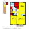 総武本線/都賀駅 徒歩10分 2階 築10年 2LDKの間取り