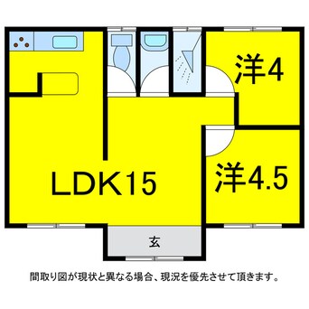 間取図 京成本線/京成臼井駅 徒歩16分 1-1階 築61年