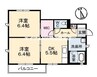 ベルナールサイ　Ａ棟 2DKの間取り