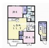 山陽本線（中国）/高島駅 徒歩21分 2階 築26年 2LDKの間取り