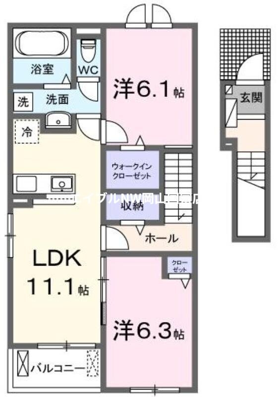 間取り図 山陽本線（中国）/高島駅 徒歩16分 2階 建築中