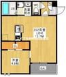 赤穂線（岡山県内）/西大寺駅 徒歩15分 2階 築浅 1LDKの間取り