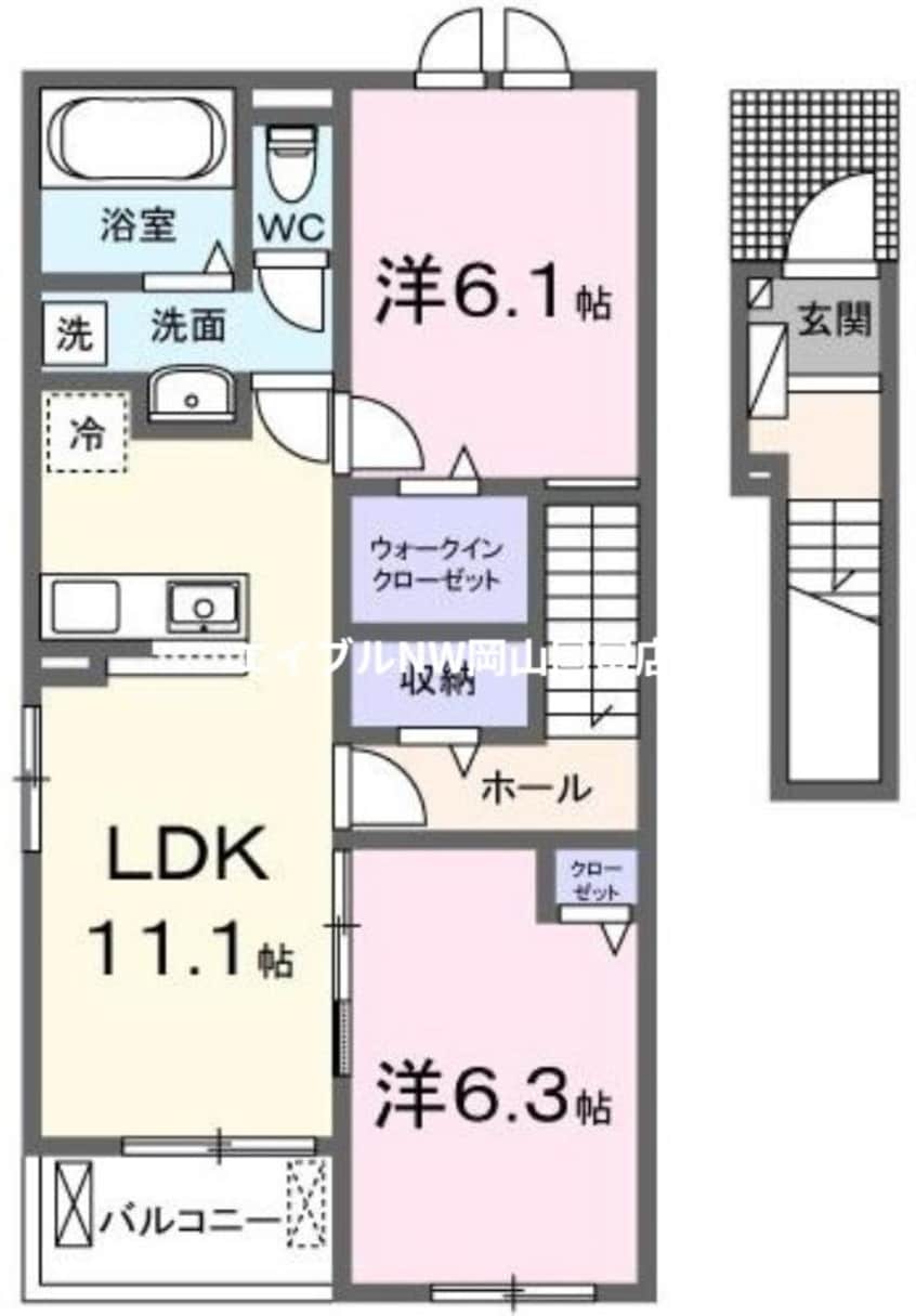 間取図 山陽本線（中国）/高島駅 徒歩16分 2階 建築中