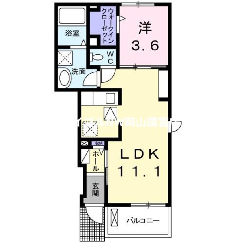 間取図 岡山市電東山本線<岡山電気軌道>/東山・おかでんミュージアム駅 徒歩30分 1階 築9年