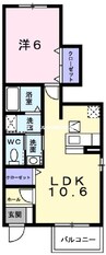 グリーンスプリングス　Ａ 1LDKの間取り