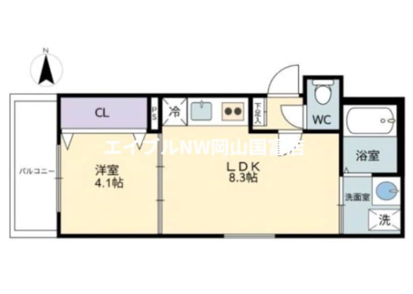 間取図 山陽本線（中国）/西川原駅 徒歩8分 1階 建築中
