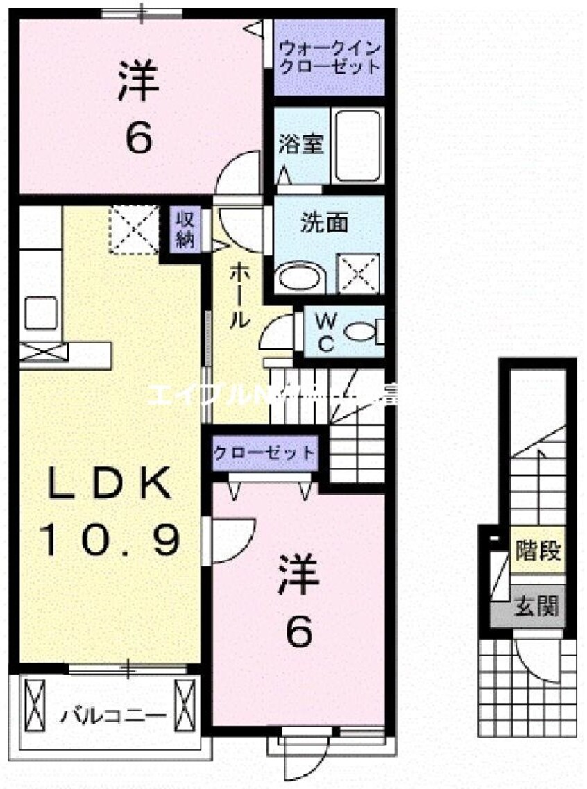 間取図 クラウド下市　Ｂ