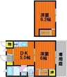 メゾンラフレーズⅠ号棟 2Kの間取り