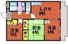 セレーノ天神館 3LDKの間取り