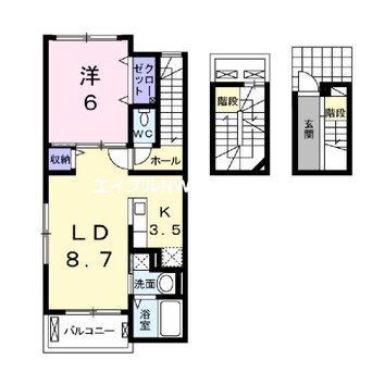 間取図 プレステージ花ずいＨ