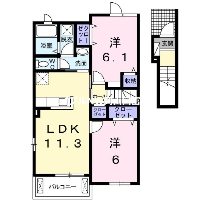 間取図 ラフォーレ　Ⅱ