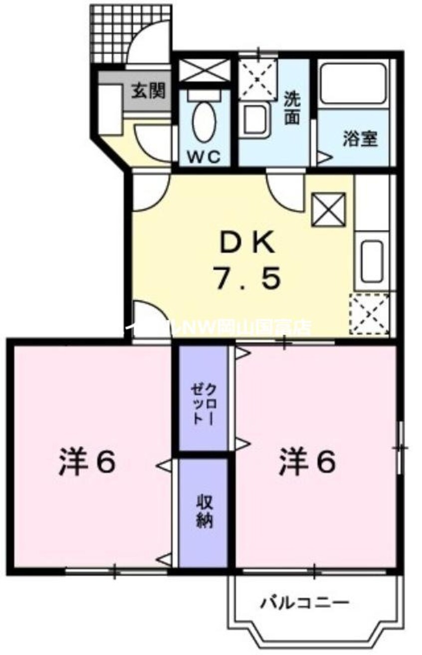 間取図 フォーチュネットＢ棟