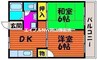 センチュリーせき 2DKの間取り