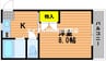 パークプレイス平井　Ⅰ号棟 1Kの間取り